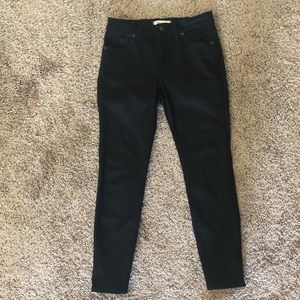 Madewell 9” high rise jeans in isko stay black